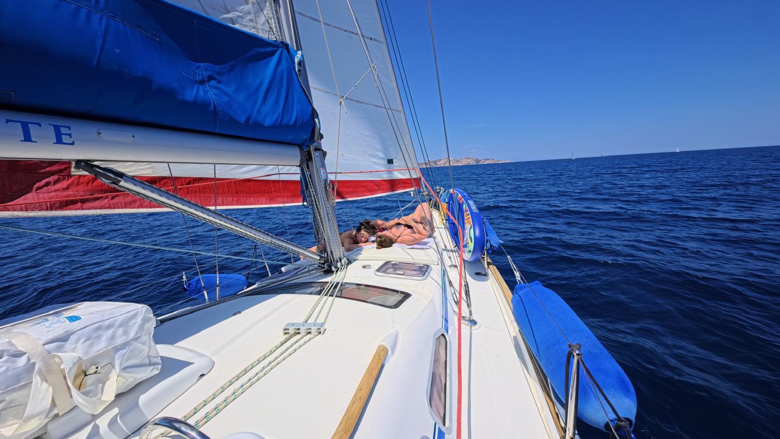 Sailing and snorkeling La Maddalena boat cruise at sea